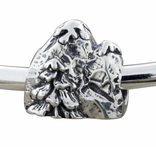 Mountain and Tree Bracelet Bead - Park City Jewelers