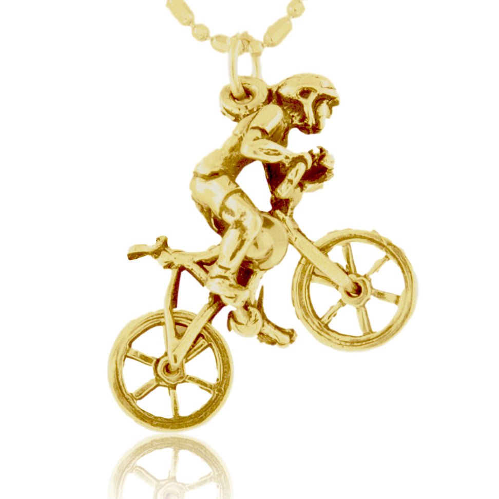 Mountain Bike Rider Charm - Park City Jewelers