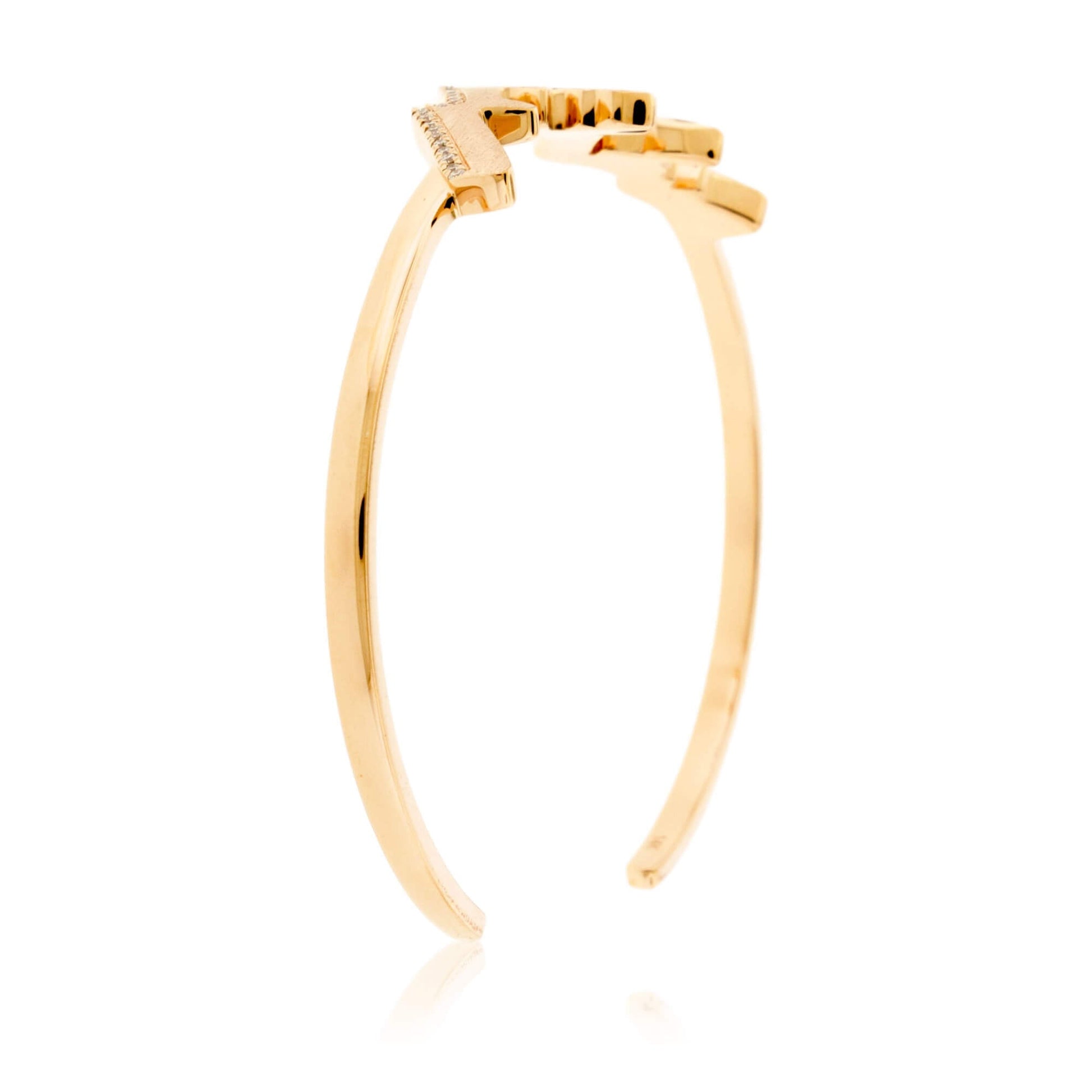 Mountain Bracelet with Diamond Lined Ridge - Park City Jewelers