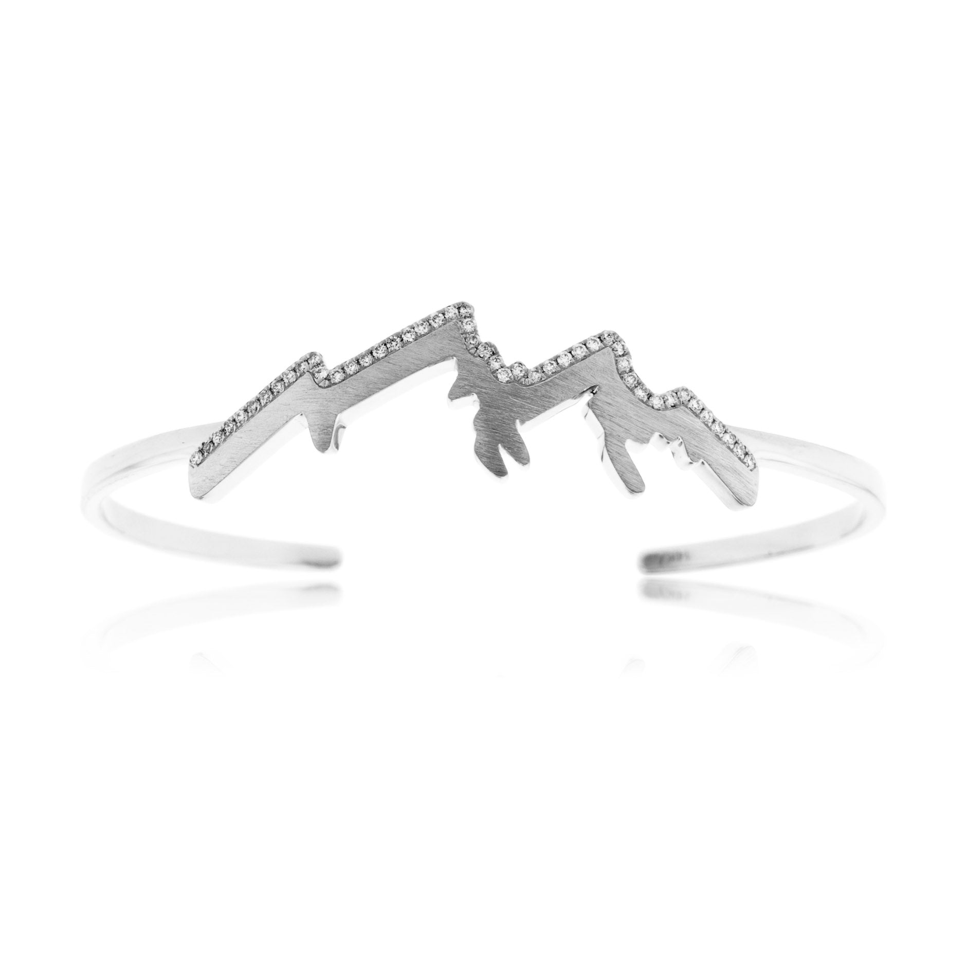 Mountain Bracelet with Diamond Lined Ridge - Park City Jewelers