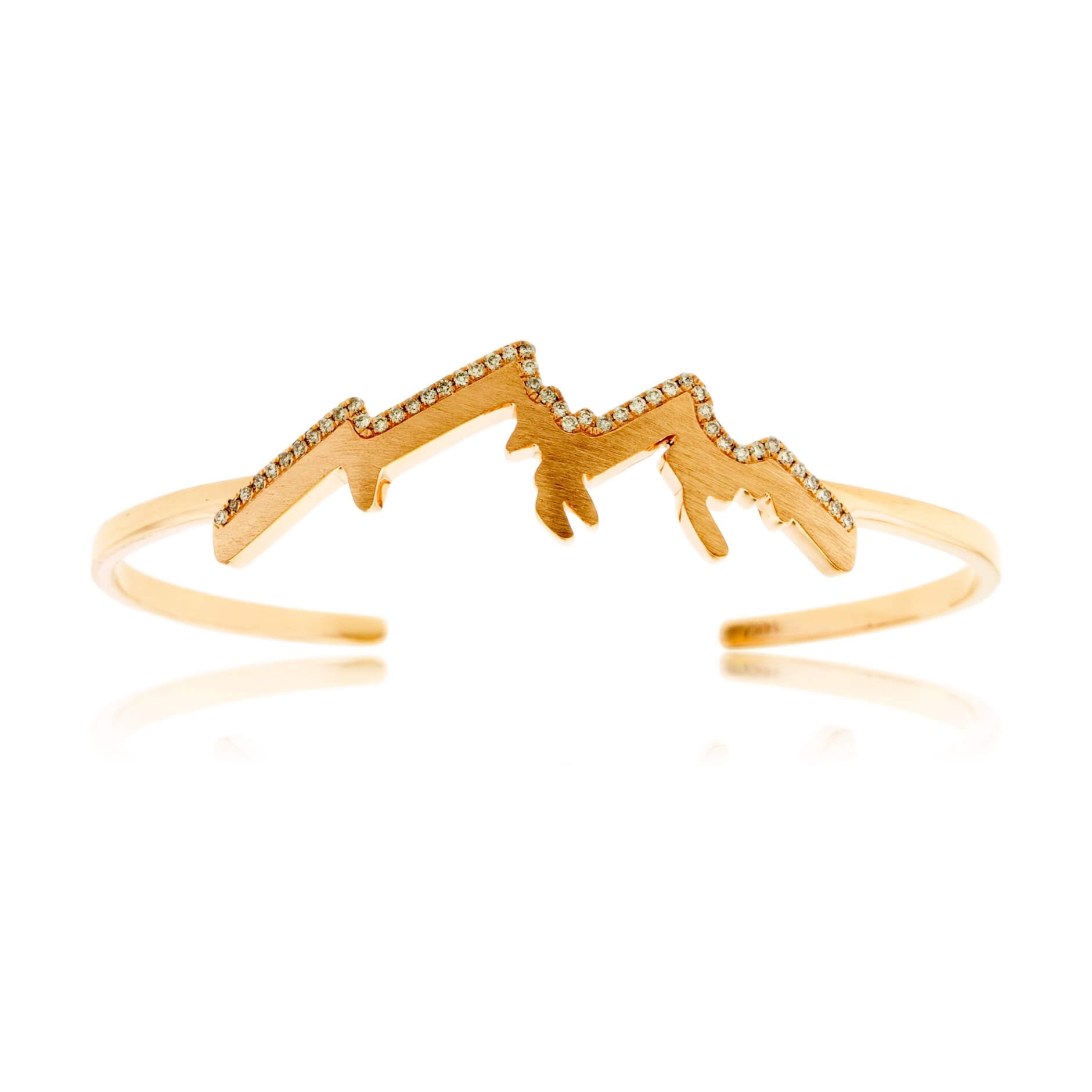 Mountain Bracelet with Diamond Lined Ridge - Park City Jewelers