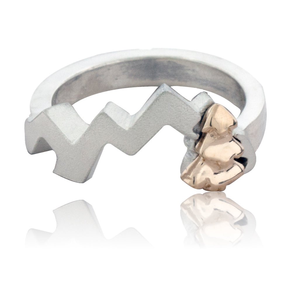 Mountain Silhouette with Pine Tree Ring - Park City Jewelers