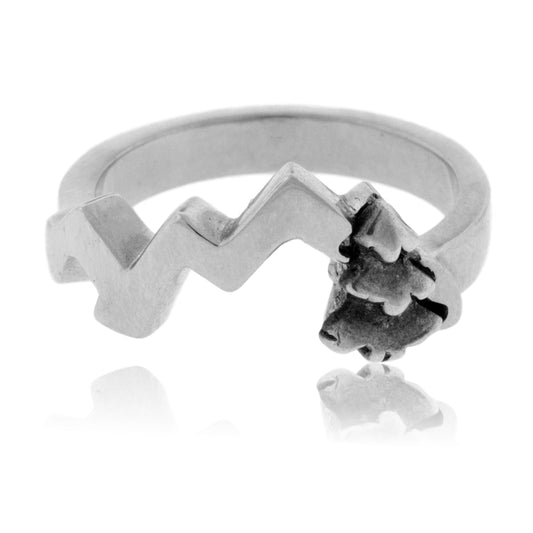 Mountain Silhouette with Pine Tree Ring - Park City Jewelers