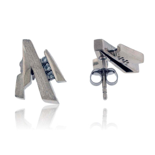 Mountain Stud Earrings with Diamonds - Park City Jewelers