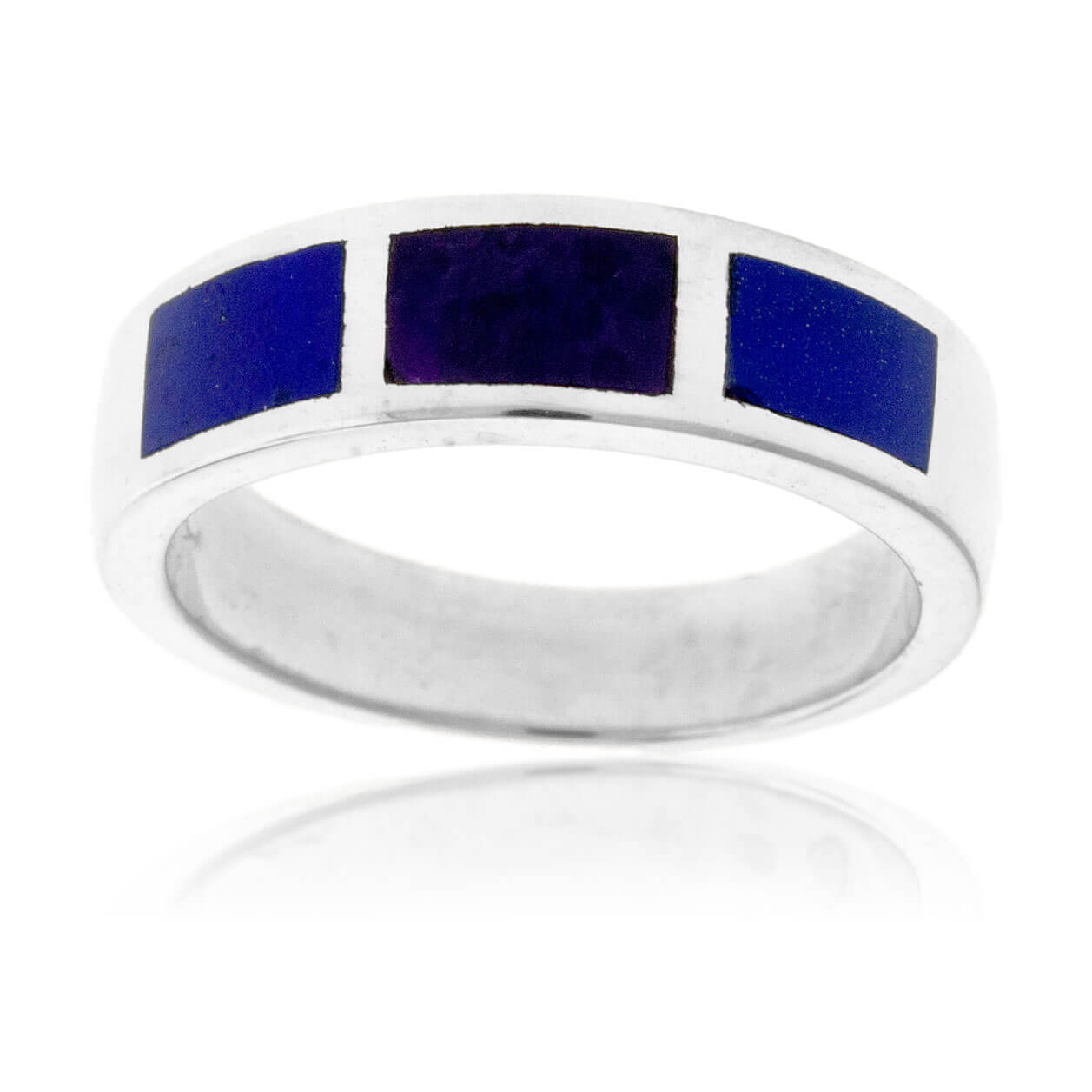 Multiple Lapis & Sugilite Inlay Ring - Park City Jewelers