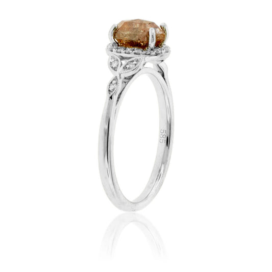 Natural Rough Diamond & Diamond Ring - Park City Jewelers