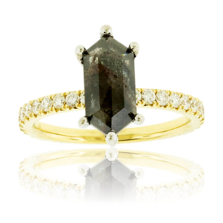 Natural Salt and Pepper Diamond & Diamond Ring - Park City Jewelers