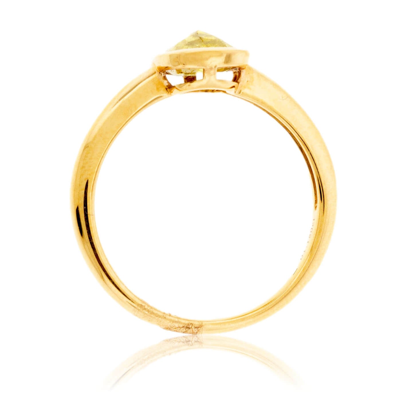 Natural Yellow Diamond Bezel Solitaire Ring - Park City Jewelers
