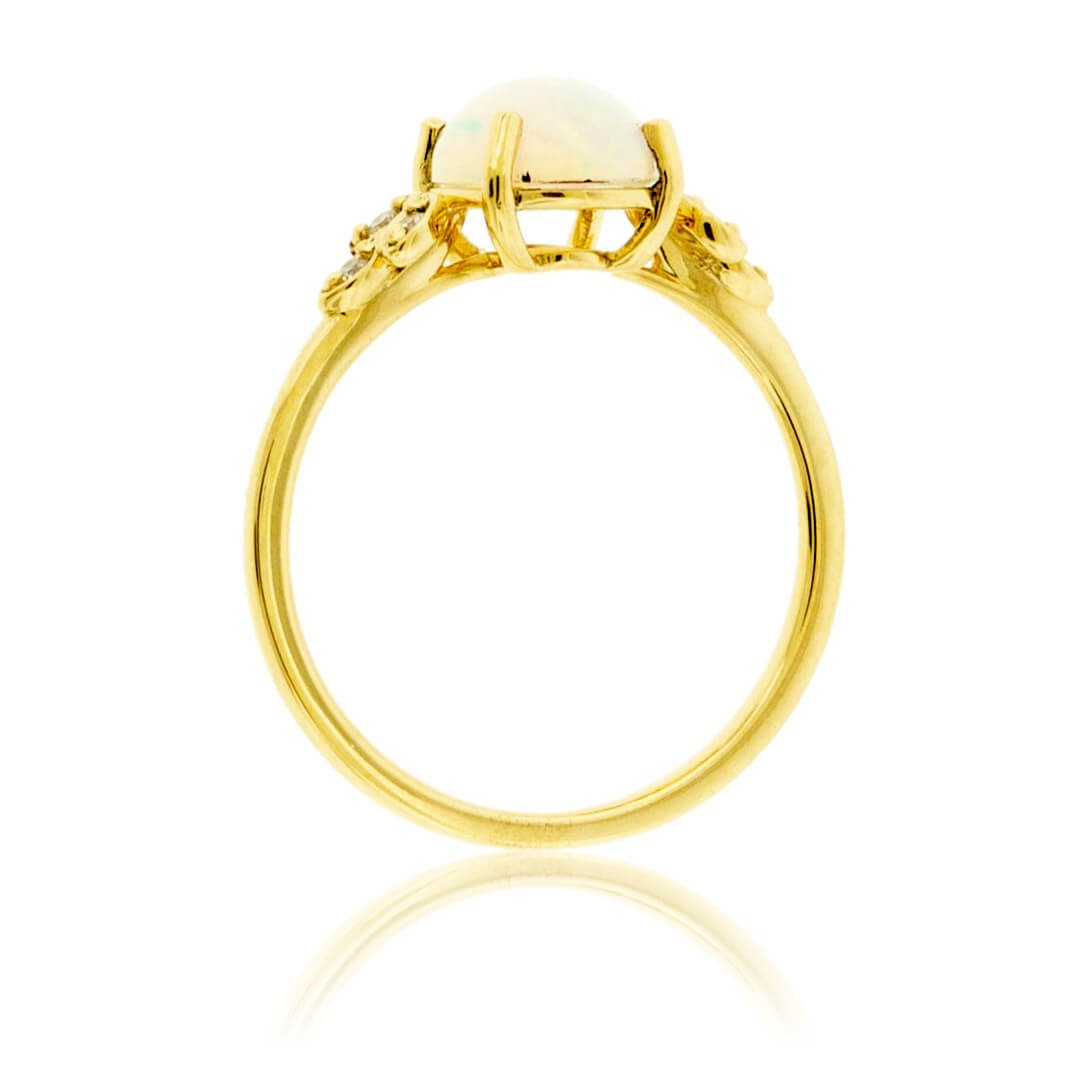 Opal Cabochon & Diamond Accented Ring - Park City Jewelers