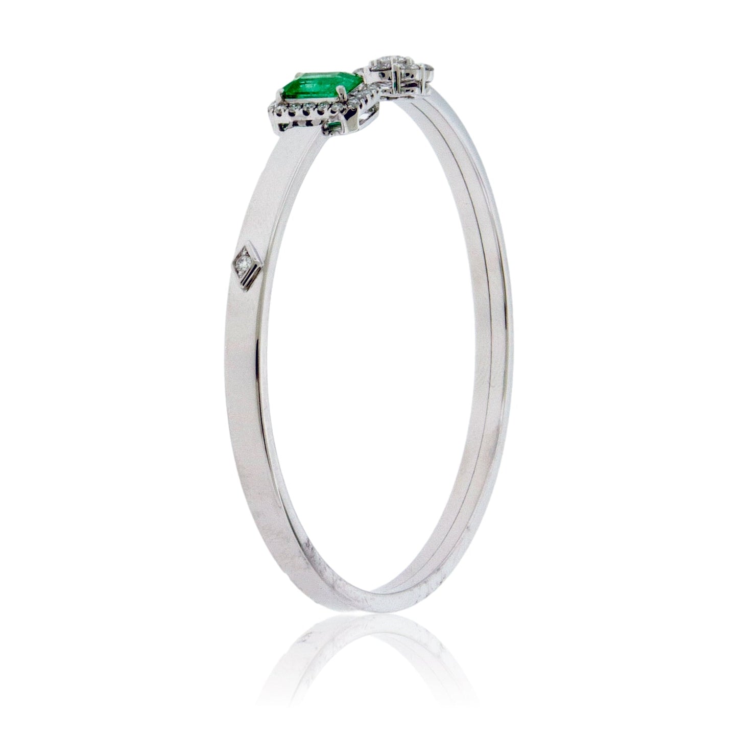 Open Center Diamond & Emerald Bracelet - Park City Jewelers