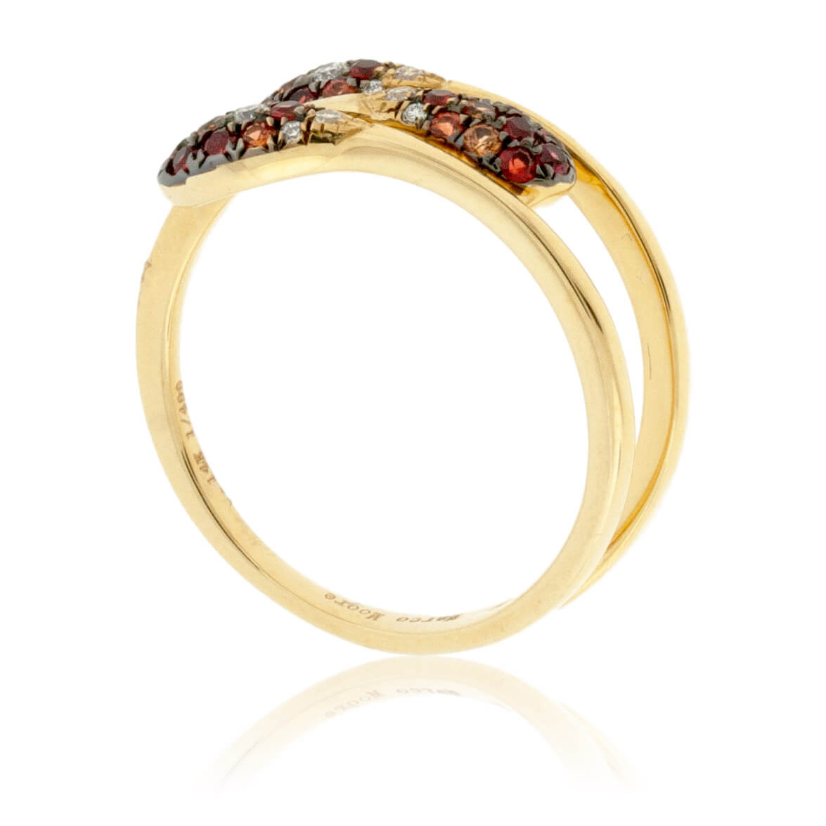 Orange Sapphire & Diamond Ring - Park City Jewelers