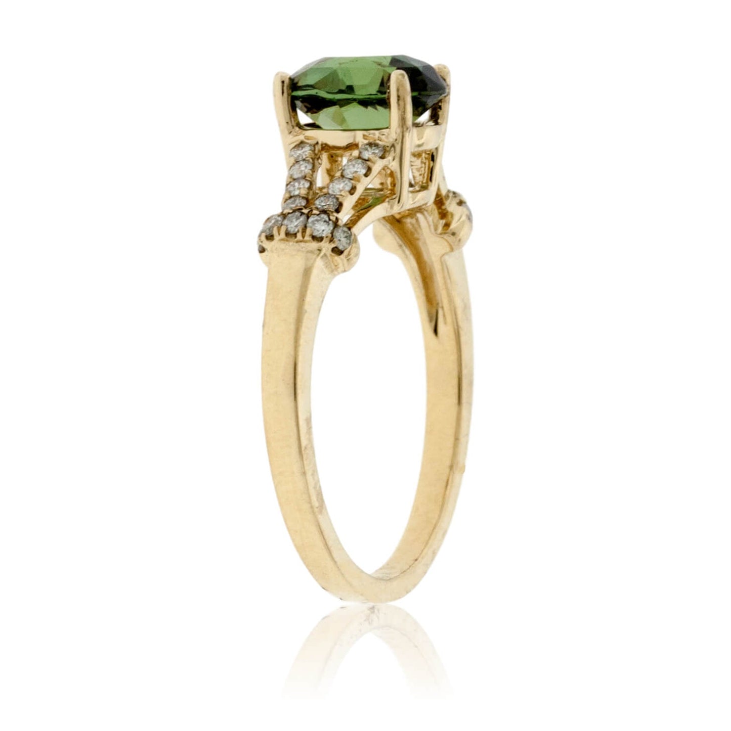 Oval Alexandrite & Diamond Split Shank Ring - Park City Jewelers