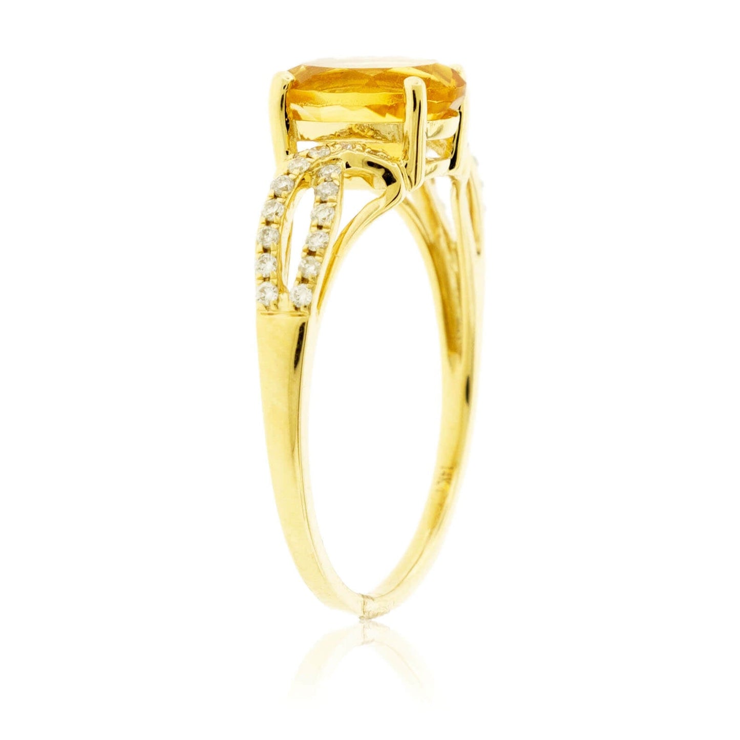 Oval Citrine and Diamond Accented Ring - Park City Jewelers