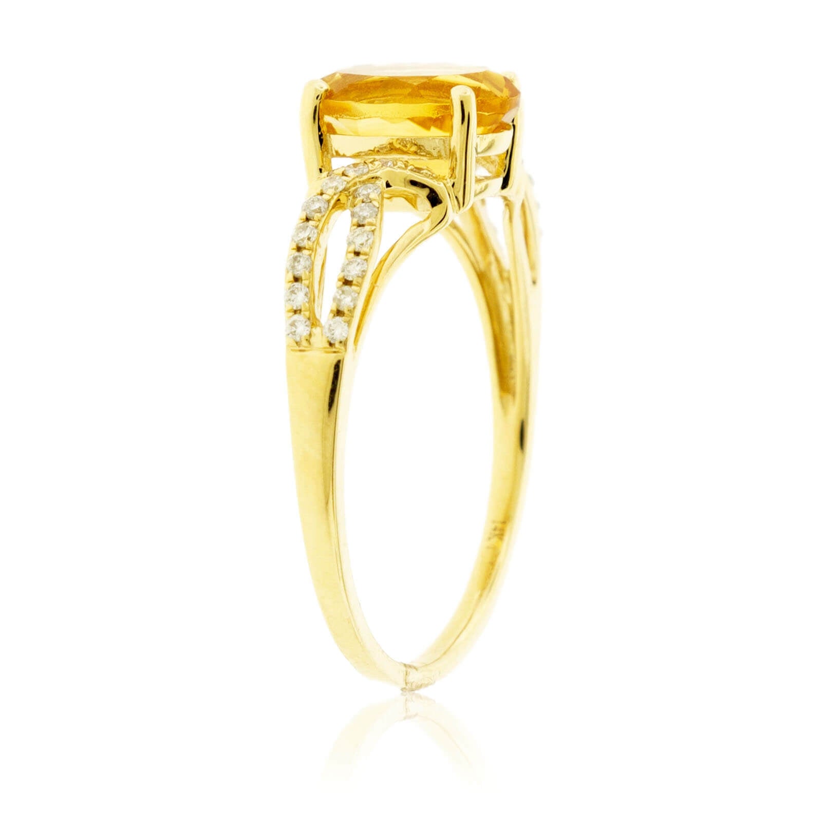 Oval Citrine and Diamond Accented Ring - Park City Jewelers