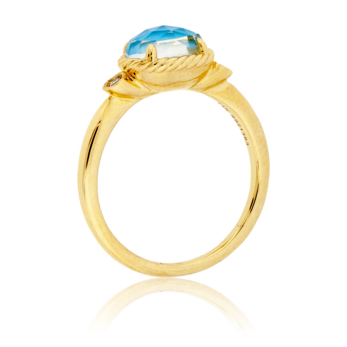 Oval Crystal Over Turquoise & Diamond Ring - Park City Jewelers