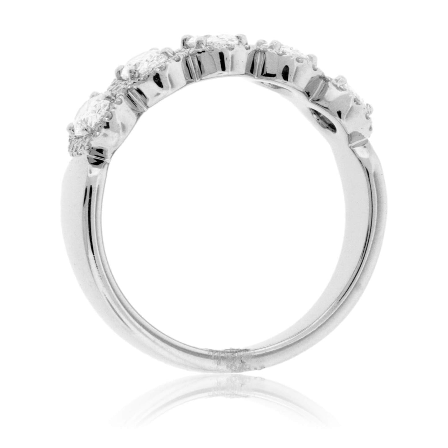 Oval Cut Diamond & Diamond Halo Band - Park City Jewelers