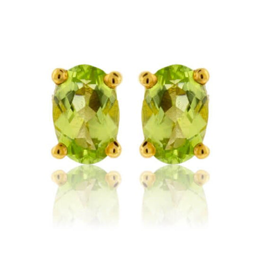 Oval Cut Peridot Stud Earrings - Park City Jewelers