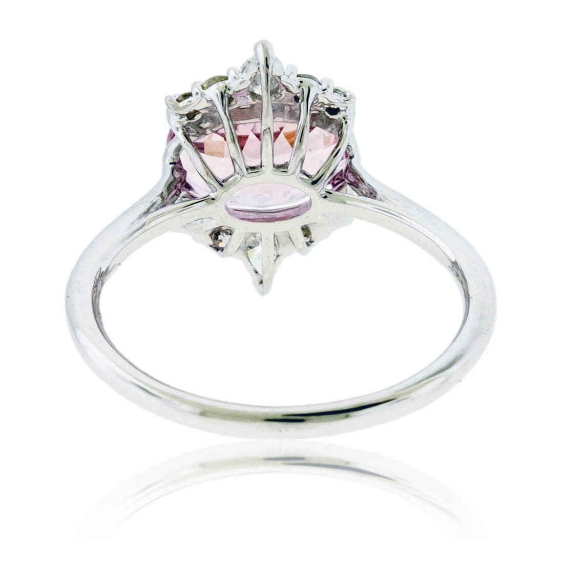 Oval East West Morganite & Diamond Ring - Park City Jewelers