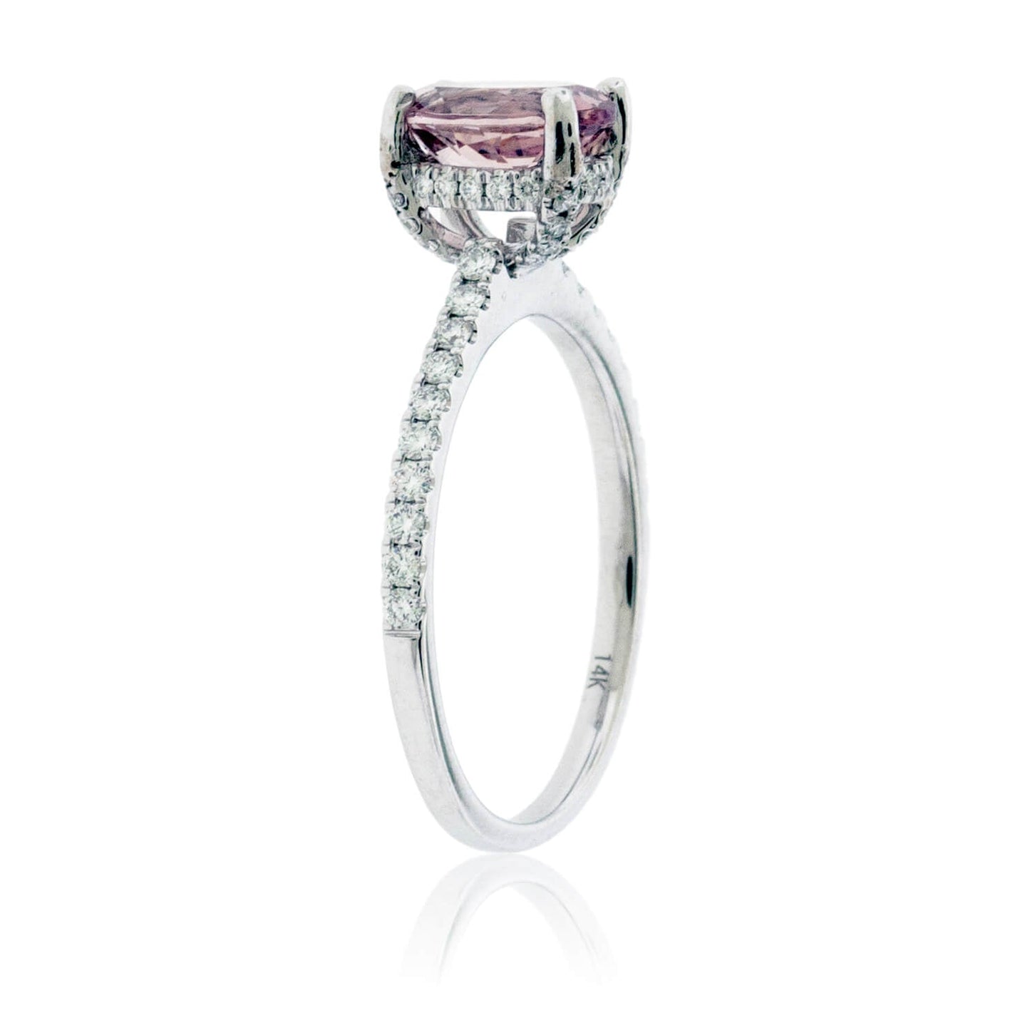 Oval Lotus Garnet & Diamond Ring - Park City Jewelers