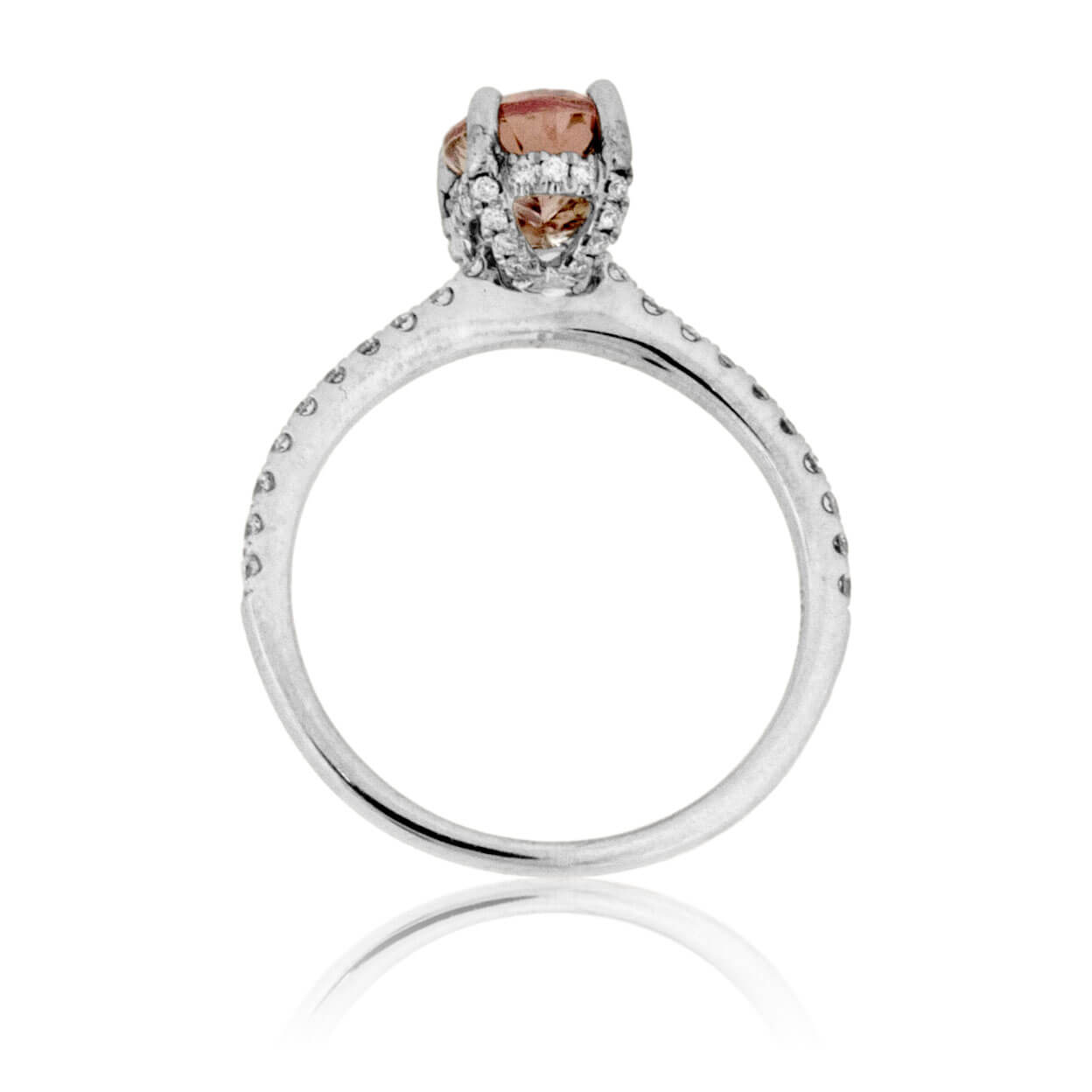 Oval Lotus Garnet & Diamond Ring - Park City Jewelers