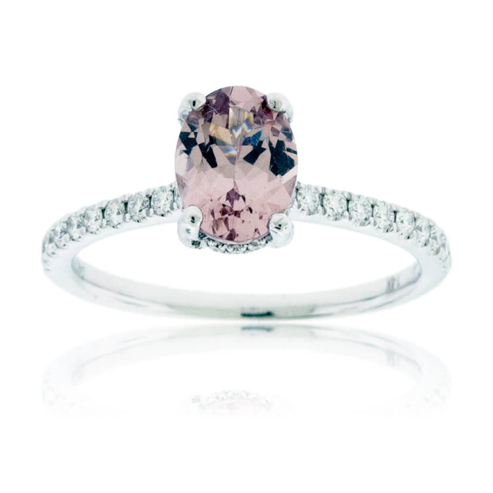 Oval Lotus Garnet & Diamond Ring - Park City Jewelers