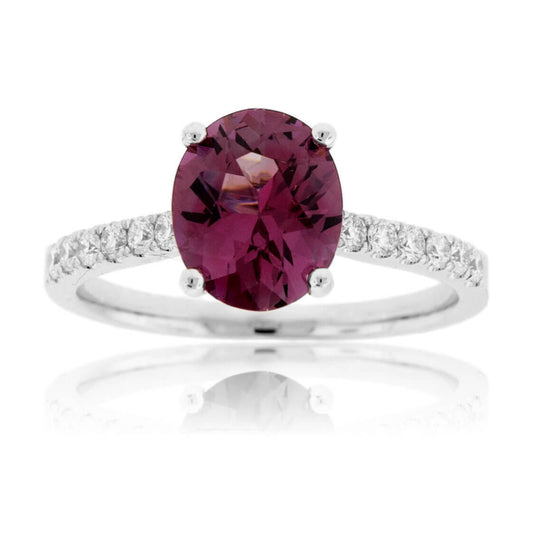 Oval Pink Spinel & Diamond Ring - Park City Jewelers