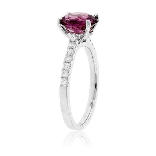 Oval Pink Spinel & Diamond Ring - Park City Jewelers