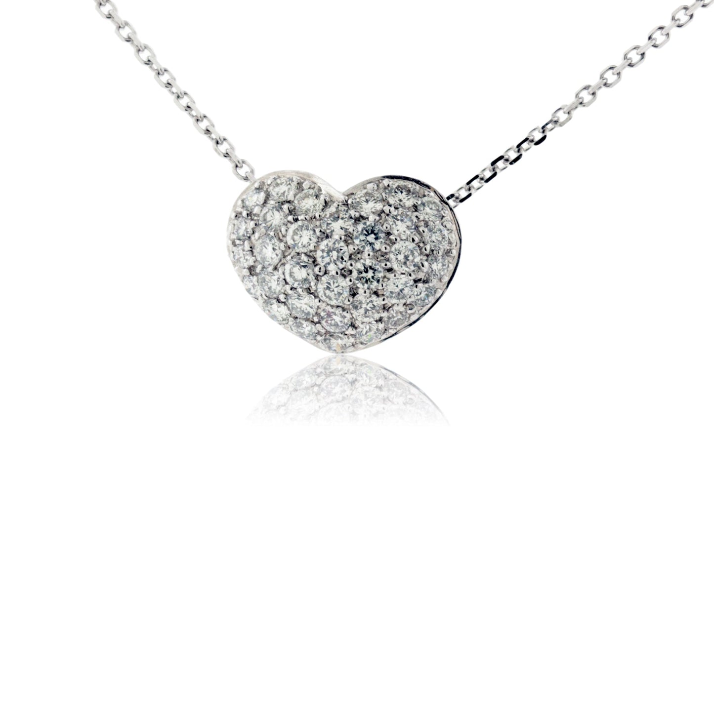 Pave Diamond Heart Pendant - Park City Jewelers
