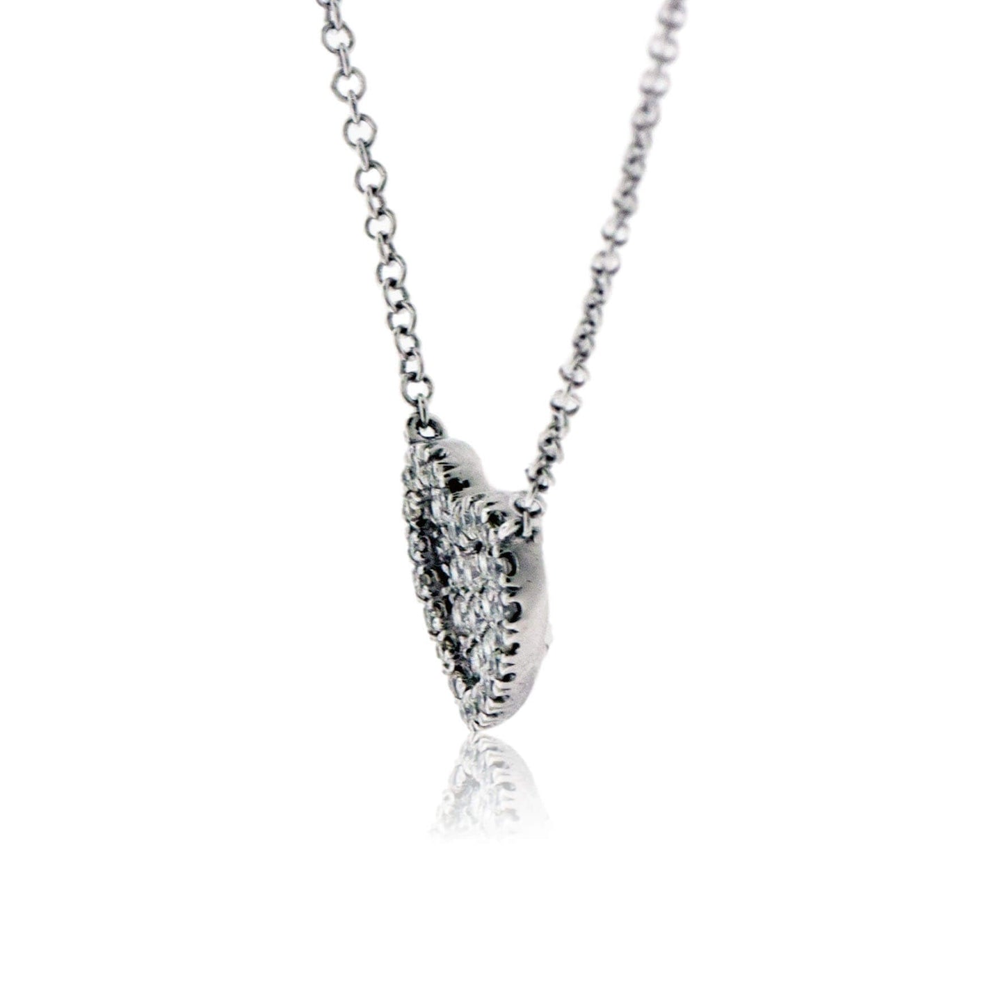 Pave Diamond Heart Pendant - Park City Jewelers