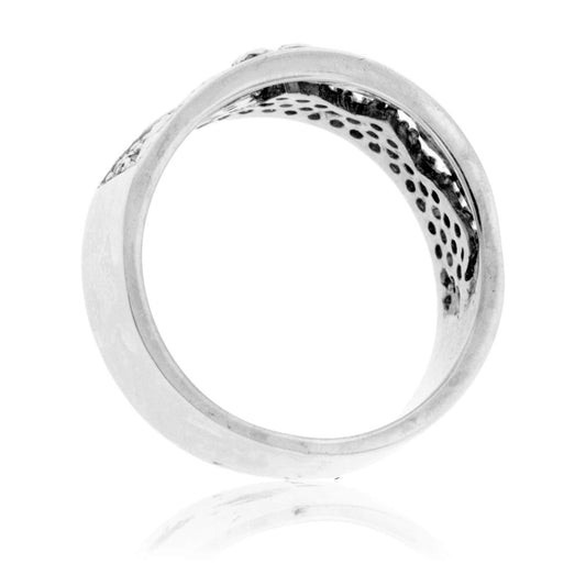Pave Diamond Lined Mountain Band - Park City Jewelers