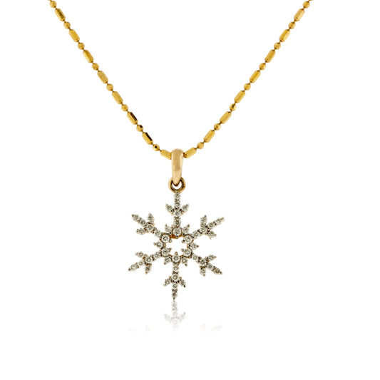 Pave Diamond Snowflake Necklace - Park City Jewelers