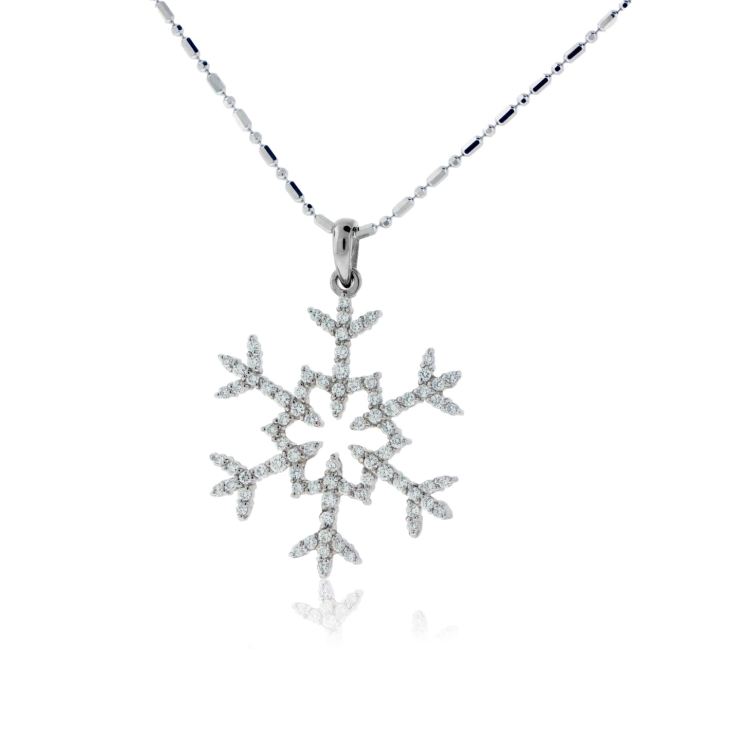 Pave Diamond Snowflake Pendant / Necklace - Park City Jewelers
