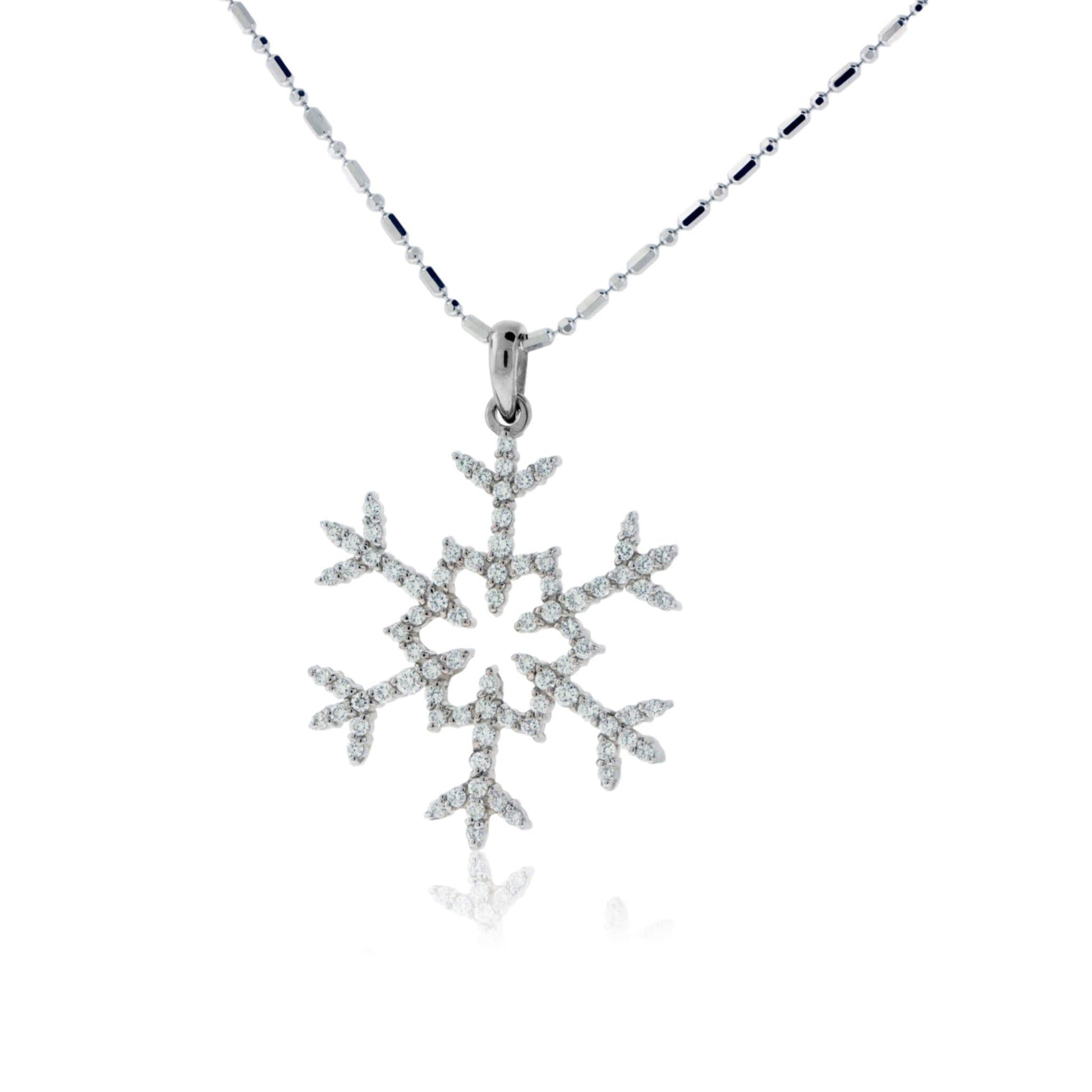 Pave Diamond Snowflake Pendant / Necklace - Park City Jewelers