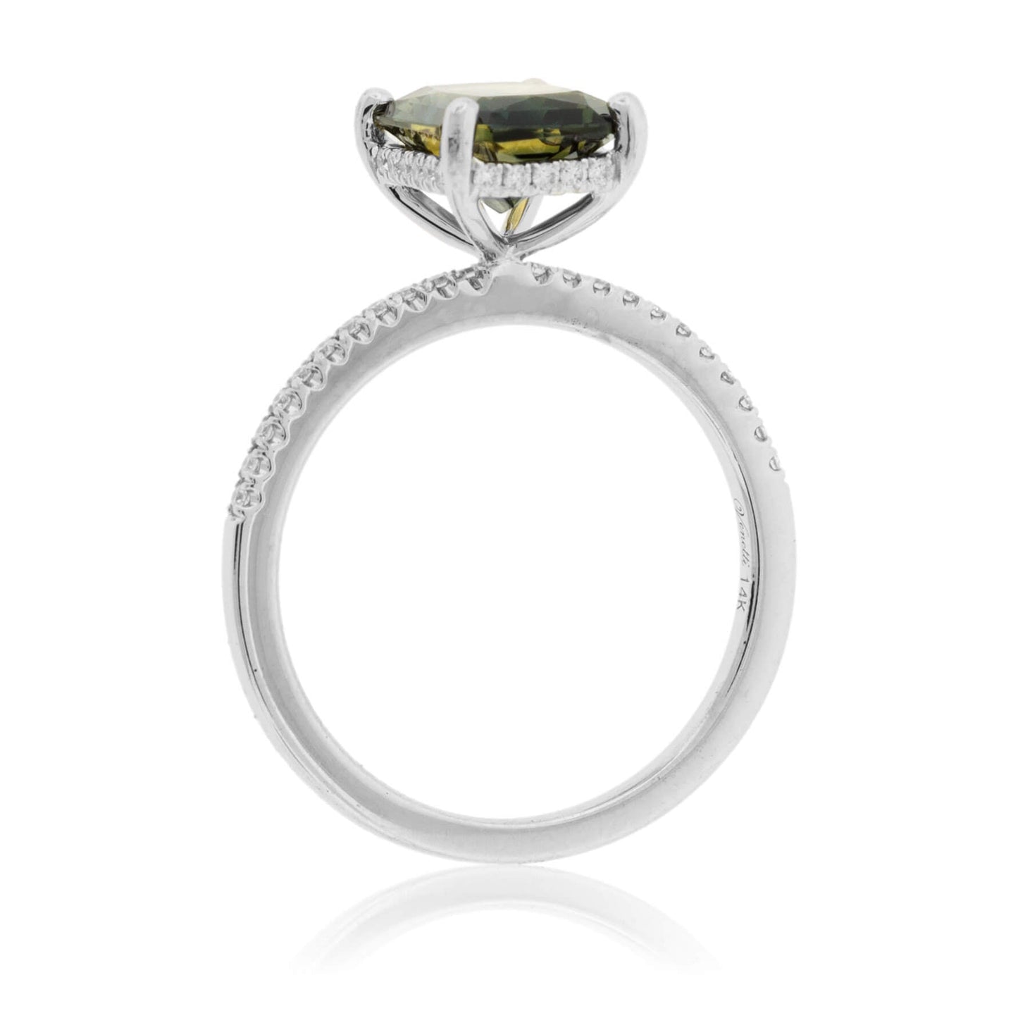Peacock Blue-Green Sapphire & Diamond Ring - Park City Jewelers