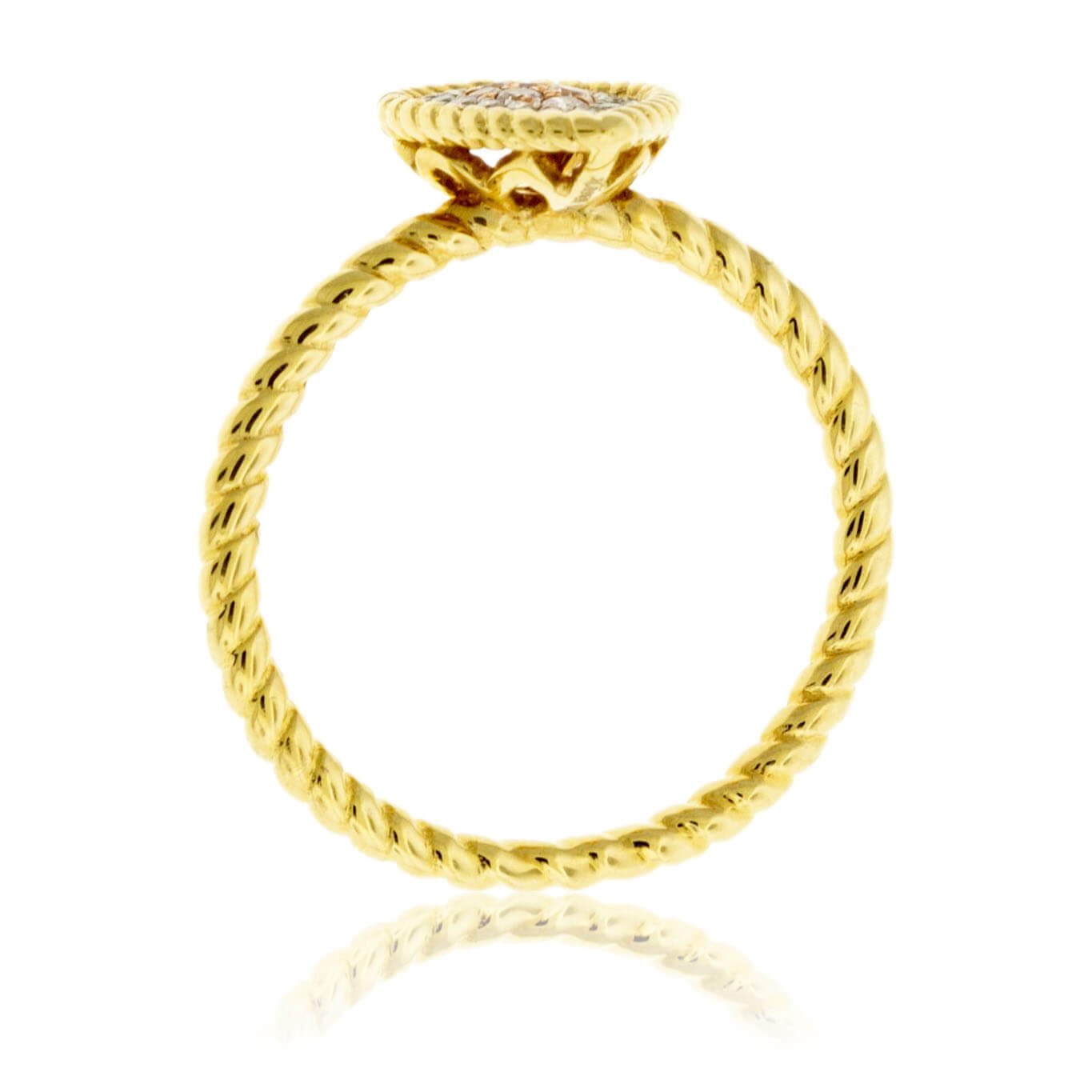 Pear Pink Diamond & Diamond Pear Shape Ring - Park City Jewelers