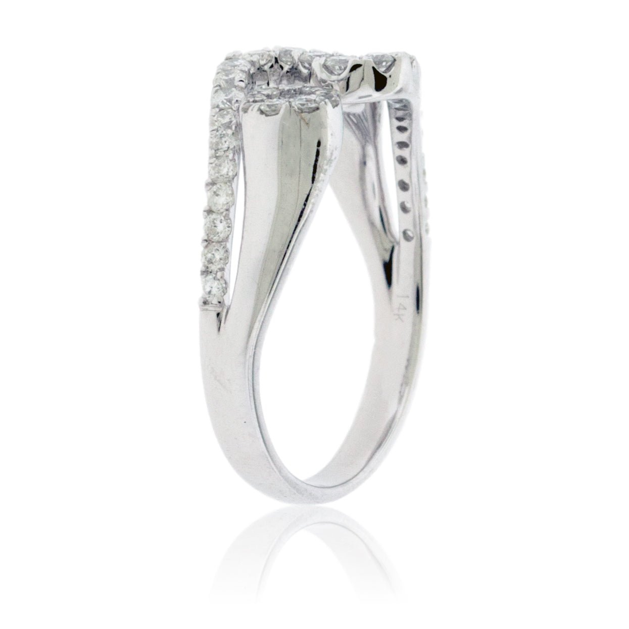 Pear Shaped Diamond Bypassing Style Ring - Park City Jewelers