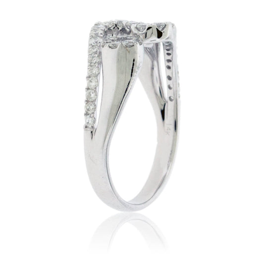 Pear Shaped Diamond Bypassing Style Ring - Park City Jewelers