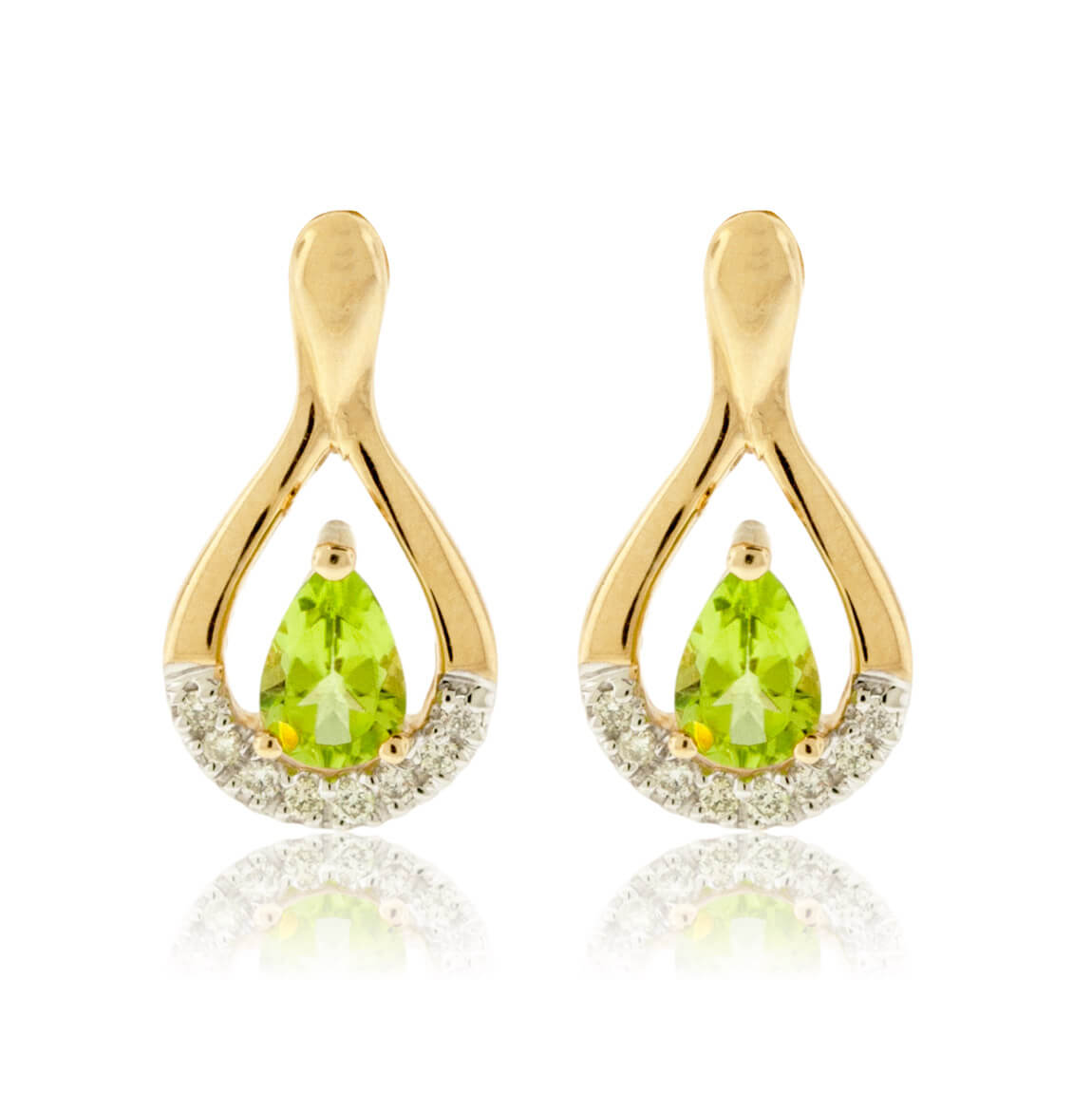 Pear Shaped Peridot Drop Earrings - Park City Jewelers