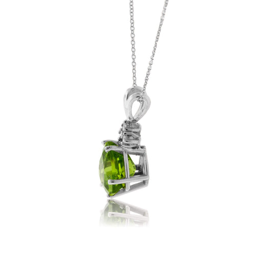 Peridot Trillion Shaped Simple Pendant - Park City Jewelers
