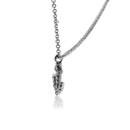 Petite Diamond Anchor Pendant with Chain - Park City Jewelers