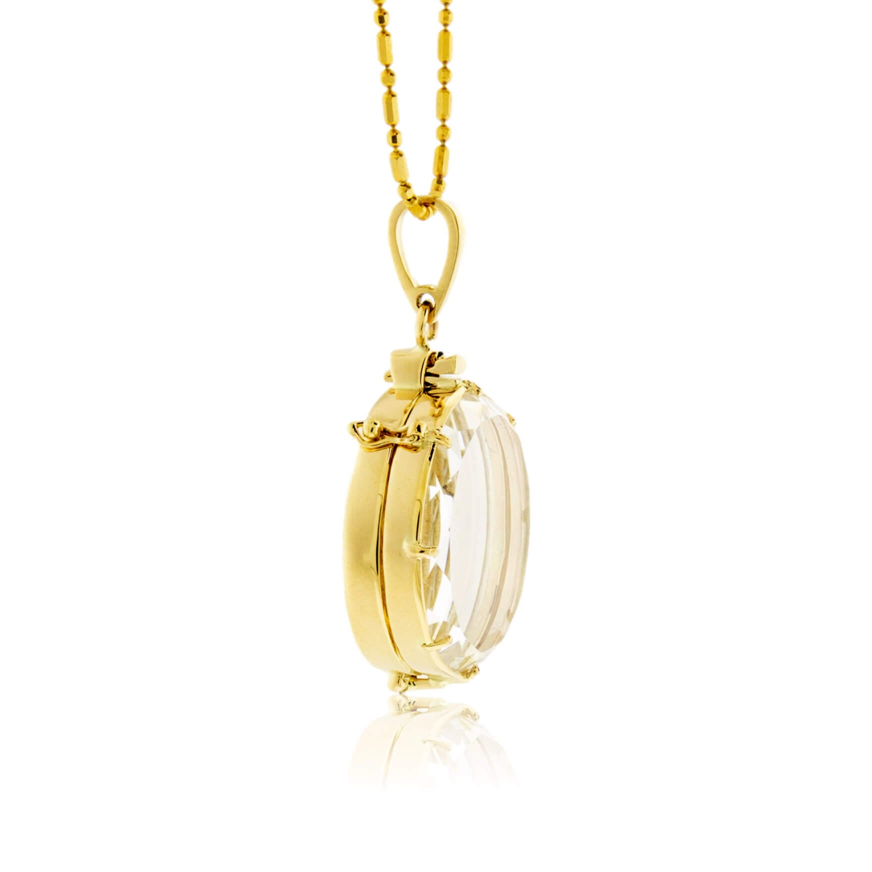 Picture Frame Crystal Style Circle Pendant - Park City Jewelers