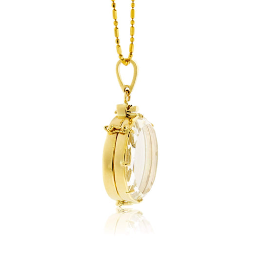 Picture Frame Crystal Style Circle Pendant - Park City Jewelers