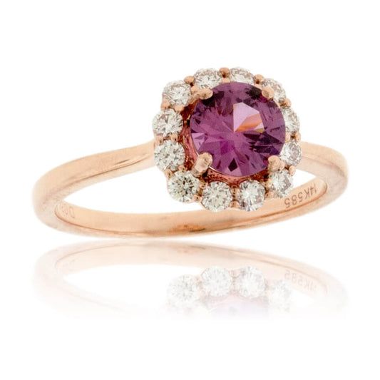 Pink Spinel & Diamond Halo Style Ring - Park City Jewelers