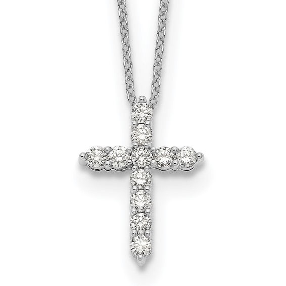 Prong Set Lab Grown Diamond Cross Pendant - Park City Jewelers