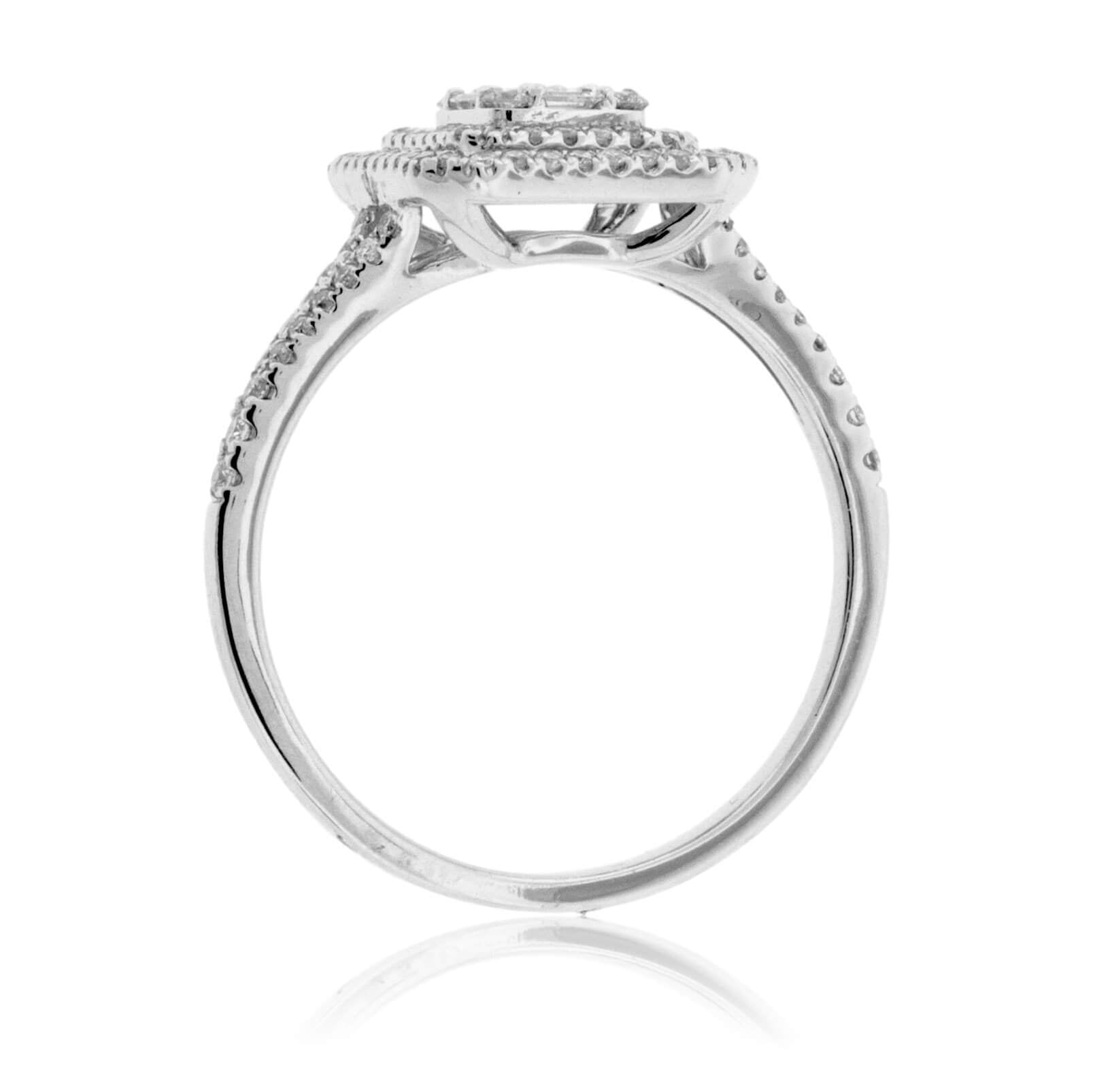 Radiant Shaped Diamond Cluster Style Ring - Park City Jewelers