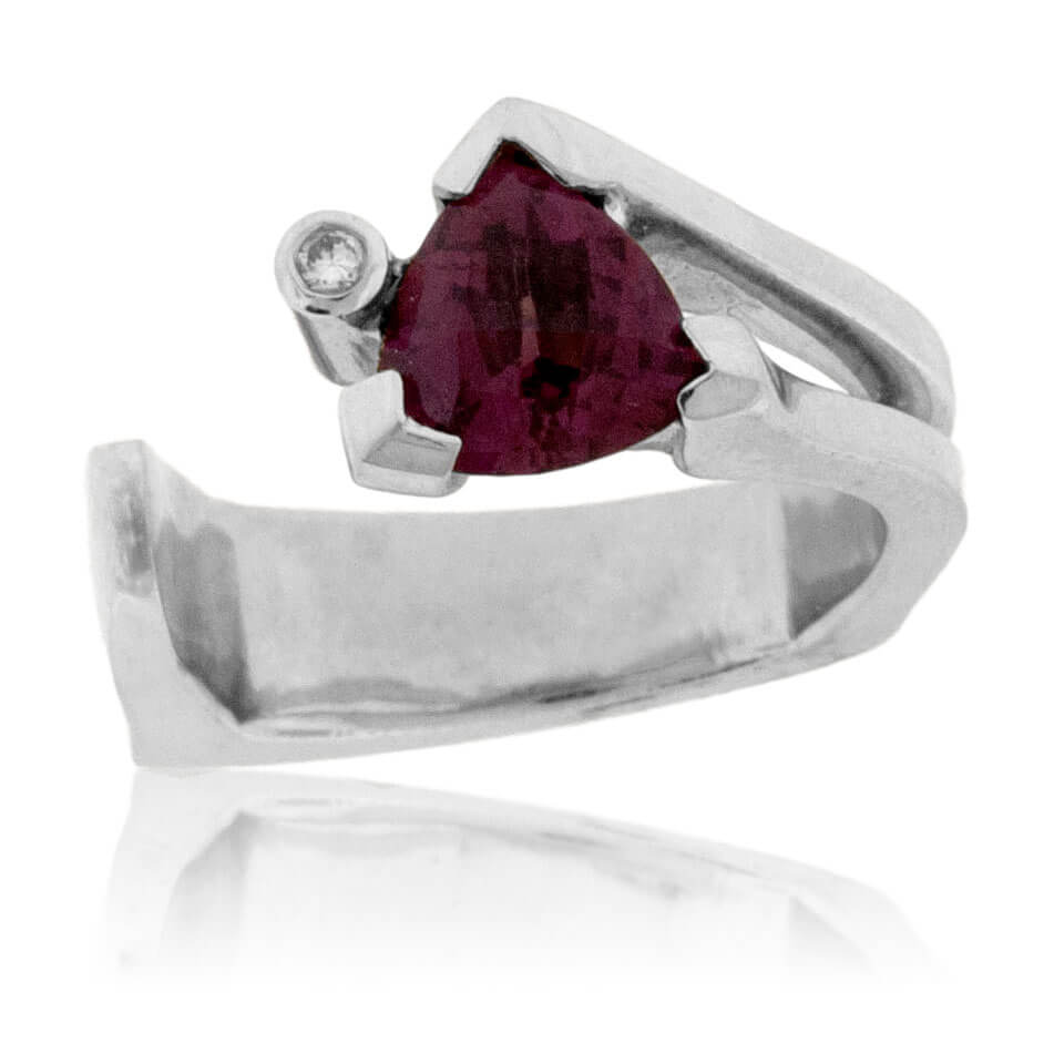 Raspberry Garnet Trillion Ring - Park City Jewelers