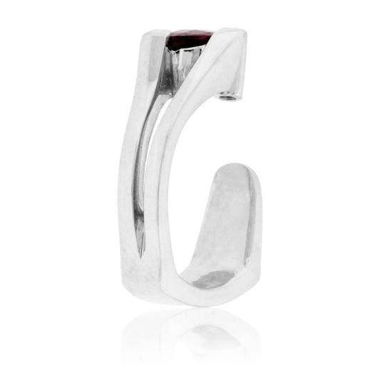 Raspberry Garnet Trillion Ring - Park City Jewelers