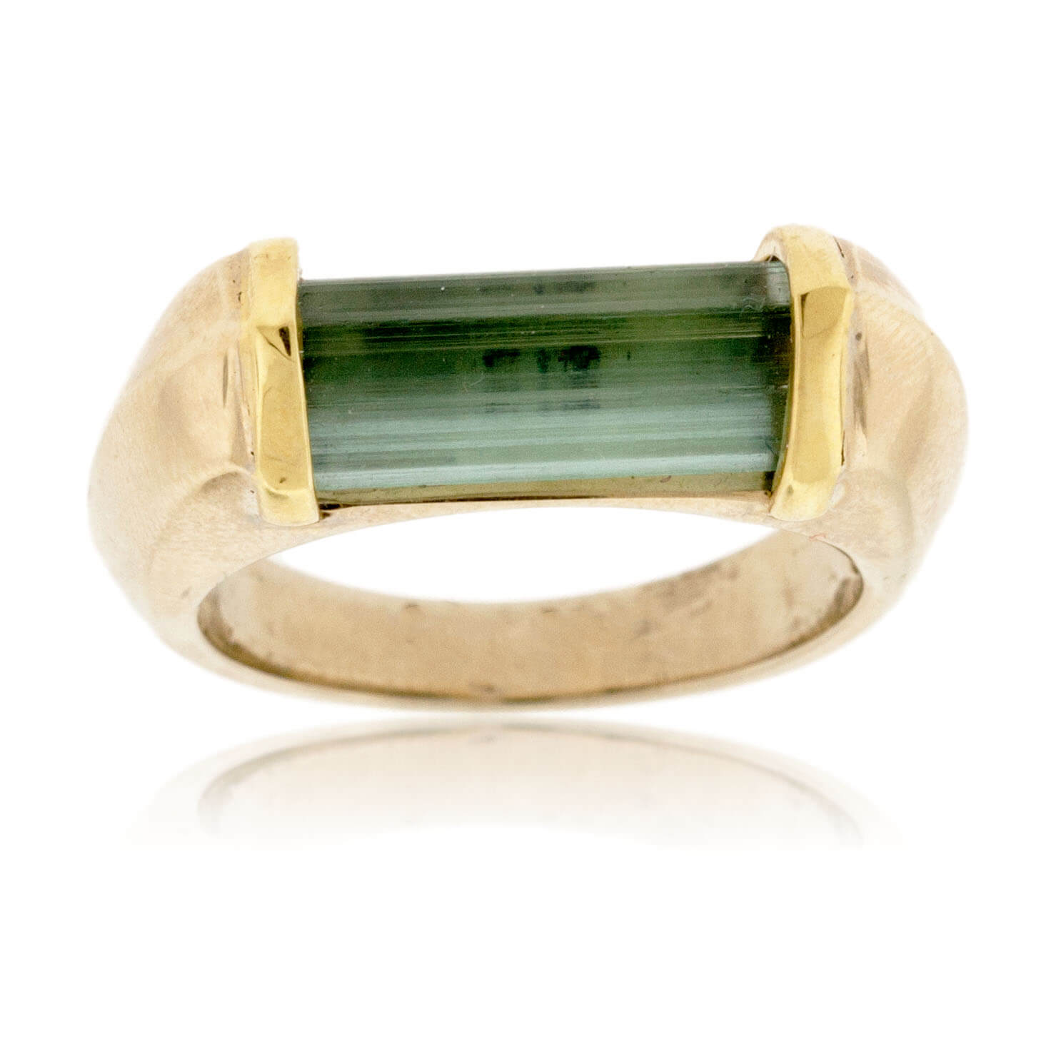 Raw Green Tourmaline Crystal Ring - Park City Jewelers