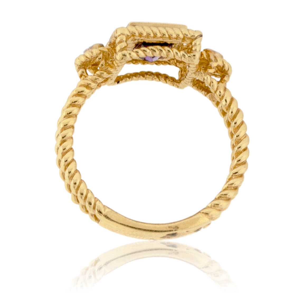 Rope Style Amethyst and Diamond Ring - Park City Jewelers