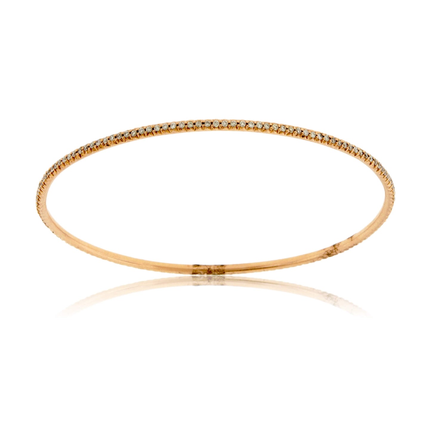 Rose Gold Diamond Bangle Bracelet - Park City Jewelers